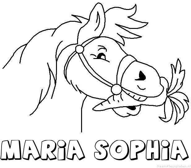 Maria sophia paard van sinterklaas kleurplaat
